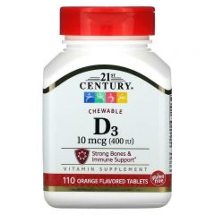 21st Century Vitamin D3 10 mcg (400 IU)