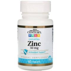 21st Century Chelated Zinc 50 mg