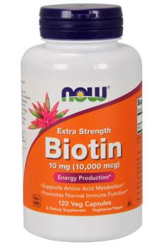 NOW Biotin 10 mg (10,000mcg), 120 cap