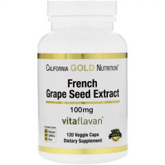 California GOLD Nutrition French Grape seed Extract 100 mg vitaflavan