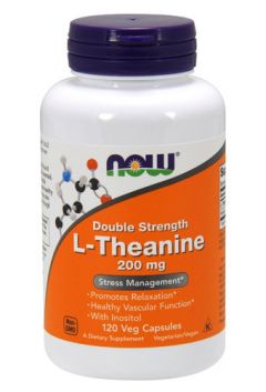 NOW L-Theanine 200 mg, 120 cap