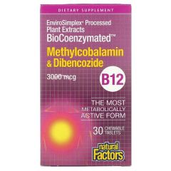 Natural Factors Methylcobalamin & Dibencozide 3000 mcg B12