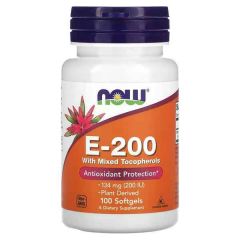 NOW E-200 with mixed Tocopherols (134mg/200 IU)