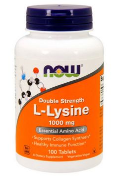 NOW L-Lysine 1000 mg, 100 tab