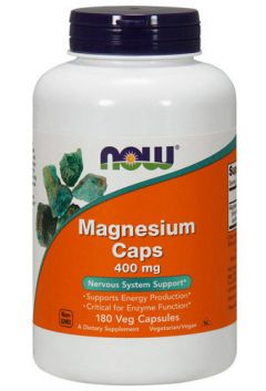 NOW Magnesium Caps 400 mg, 180 cap