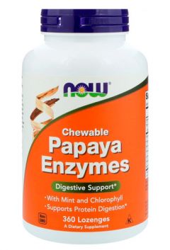 NOW Papaya Enzymes, 360 lozenges